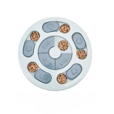 Imagem de Brinquedo Interativo Comedouro Lento para Cachorro Pet Porta Petisco Puzzle Redondo (Azul)