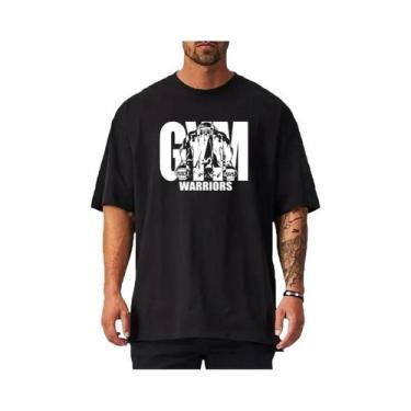 Imagem de Camiseta De Algodão Oversized Masculina Para Verão, Manga Curta, Ombro