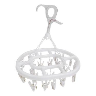 Imagem de Mini Varal Roupa Para Intima Meia Cueca Calcinha Oval 24 Prendedores G