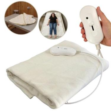 Imagem de Lençol Térmico Solteiro 150x80cm 3 Ajustes de Temperatura Elétrico 110