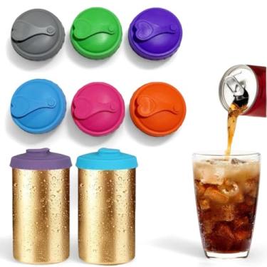 Imagem de Capas de silicone para latas de refrigerante reutilizáveis tampas de lata de refrigerante para manter tampas de lata de cerveja coca carbonatação para latas padrão chapéu pacote com 6 corações 02