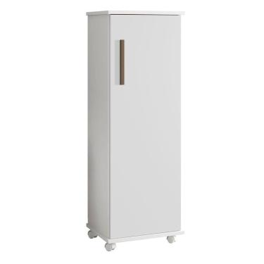 Imagem de Armário Multiuso 1 Porta 4 Prateleiras Olinda Arte Móveis Branco