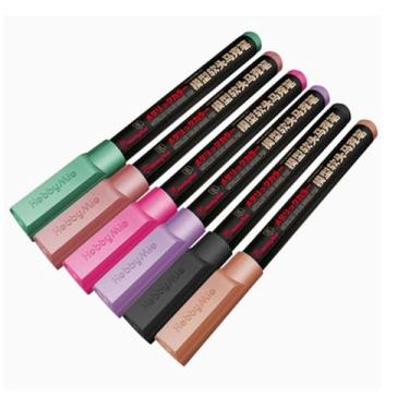 Imagem de ULTWAT Marcadores de tinta metálica M01-M13/B01-B10 de ponta macia para kits de modelo – canetas à base de água de ponta fina de precisão, não tóxicas de secagem rápida para miniaturas, artesanato DIY