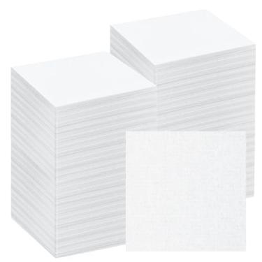 Imagem de LOYORTY 100 peças quadrados de tecido de algodão de 25,5 x 25,4 cm, pacotes de tecido acolchoado branco, pré-cortados, quadrados de tecidos de cor sólida para artesanato DIY bordado de costura