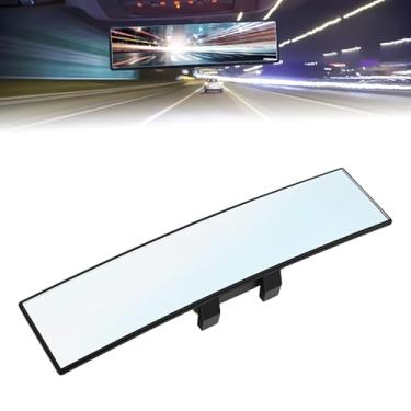 Imagem de AMZAUTO Espelho retrovisor de carro, acessórios de espelho retrovisor universal grande angular de encaixe, ampla faixa de visão, acessórios retrovisores de acabamento interno automotivo para carro