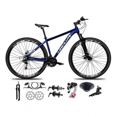 Imagem de Bicicleta Aro 29 Absolute Nero 5 Alumínio 24v Câmbios Shimano K7 Freio Hidráulico Garfo Comtrava Azul Tam: 17