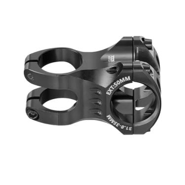 Imagem de Mesa de guidão ajustável para bicicletas de estrada e mountain bikes (MTB), com hastes de 35mm e 50mm, elevação de 31,8mm.(50mm Black)