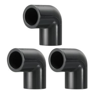 Imagem de DTGN 3 peças de encaixe de PVC de cotovelo de 90 graus de 7,6 cm, encaixe de tubo de PVC de grau de mobiliário bidirecional SCH80, conector de cotovelo de canto DIY para móveis de construção, conexão