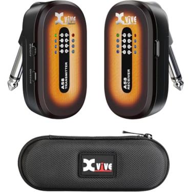 Imagem de Xvive Sistema de guitarra sem fio A58 5,8 GHz receptor transmissor de guitarra sem fio para captador ativo ou passivo guitarra elétrica/acústica, vintage Sunburst