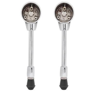 Imagem de Generic Esporas de Pernas Suporte Ajustável para Kit de Tambor 2 Peças Prata + Metal Preto + Plástico para Entusiastas de Tambor