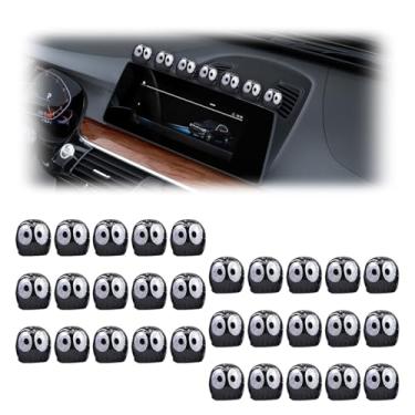 Imagem de Tuxihapp 30 peças de acessórios de espelho retrovisor de carro, mini resina kawaii, enfeite de painel automotivo de resina Kawaii, decoração de interior de veículo de animal de desenho animado