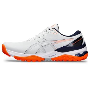 Imagem de ASICS Tênis de golfe masculino Gel-Kayano ACE 2, Branco/laranja choque, 41