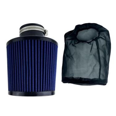 Imagem de Filtro de ar universal de alto fluxo com filtro Drycharger preto, diâmetro da flange: 6 cm, altura do filtro: 14 cm, comprimento da flange: 5,2 polegadas, forma: redondo cônico, para RU-4950