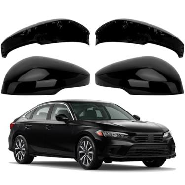 Imagem de LOIYLLEN Capa de espelho lateral do motorista e do passageiro para Honda Civic 2022-2024, Civic Si Sedan 2022-2025, Civic Type R Hatchback 2023-2025 - Capas de espelho do lado esquerdo e direito