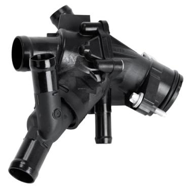 Imagem de LesNau Saída de água da carcaça do termostato do refrigerador do motor 2702002200 compatível com Mercedes-Benz GLA250 GLA45 AMG 2015-2020 CLA250 CLA45 AMG 2014-2019 substitui 2702000415 2702000615