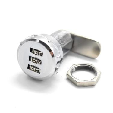 Imagem de Fechadura de came de combinação de 3 dígitos para porta de gaveta de armário com senha personalizada MMS255 1 peça (C 24 mm)