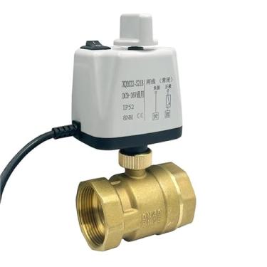 Imagem de Válvula esférica motorizada 1/5.1 cm 3/10.2 cm 2.5 cm 1-1/10.2 cm 1-1/5.1 cm 5.1 cm 2.5 cm 1-1/10.2 cm 5.1 cm 5.1 cm com interruptor manual, controle de 2 fios, válvula de esfera elétrica normalmente