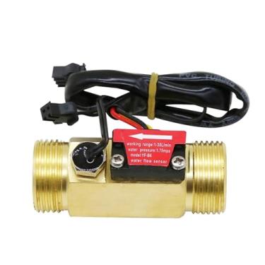 Imagem de Sensor de fluxo de 1/2 3/4 polegada 1,75 MPa Sensor Hall medidor de vazão CC 5~18V usado para medir o fluxo do médio 1 peça (tamanho: 1/5.1 cm)