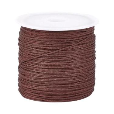 Imagem de Cordão De Nylon Vermelho 100m 0.8mm Trançado Para Pulseiras De Miçanga