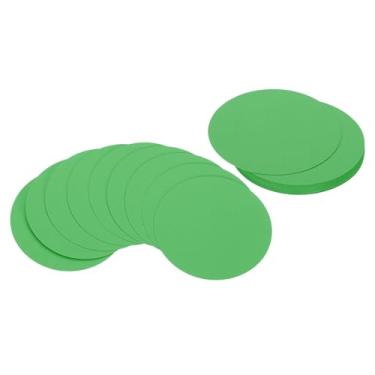 Imagem de Generic Cartolina circular de 7,6 cm, 25 peças de papel com recortes de formato redondo, porta-copos grossos para projetos de artesanato, decoração de quadro de avisos, verde