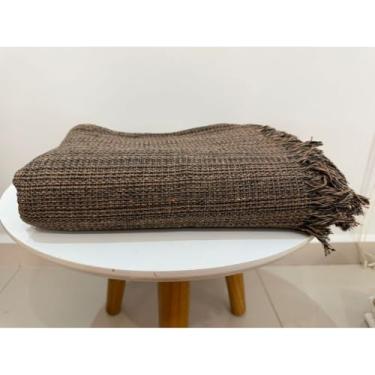 Imagem de Manta Para Sofá Gigante 2,40 x 1,80 Capa Protetora Decorativa Algodão Cama Colcha Coberta(Mesclada Marrom)