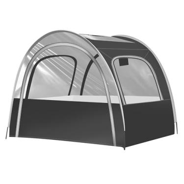 Imagem de Barraca de acampamento e esportes, 208 x 150 x 165 cm, barraca de túnel de PVC para 3 a 4 pessoas, guarda-sol à prova de intempéries, sem condensação, interior espaçoso, ultra visibilidade para