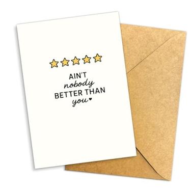 Imagem de Podagree Cartão comemorativo 5 Star Review of You – Perfeito para elogios, agradecimento, amizade, aniversário, agradecimento ou celebrações – 20 x 13 cm com envelope