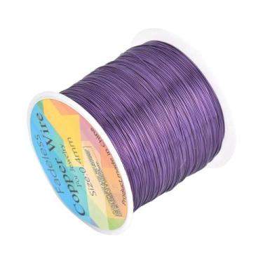 Imagem de 100m/rolo fio de cobre 0.3/0.4/0.5mm cabo de miçangas diy para fazer j