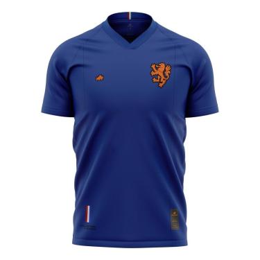 Imagem de Camisa Holanda Eurodry Azul Original Rinno Class Futebol-Masculino