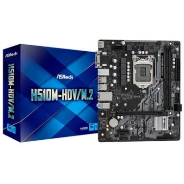Imagem de Placa-Mãe AsRock, Intel 1200 H510M 10ª Geração, HDV, M.2, 2X DDR4, HDMI, DVI e VGA - H510M-HDV/M.2