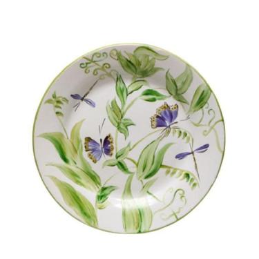 Imagem de Jogo De 6 Pratos Rasos Borboletas Com Libélulas