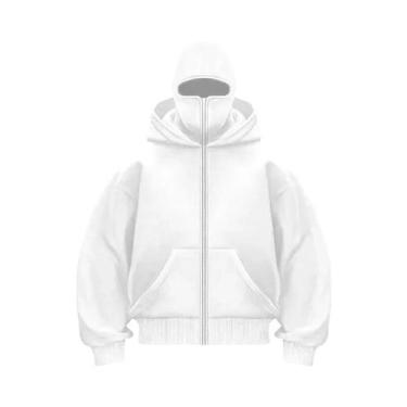 Imagem de Moletom Unissex Com Capuz Duplo Balaclava Y2K Gótico Harajuku Inverno 