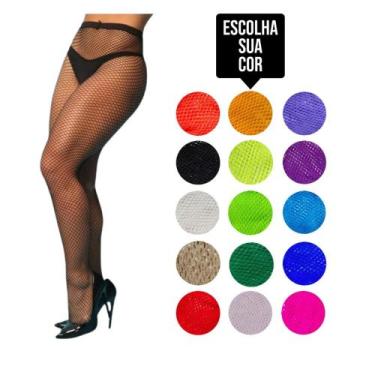 Imagem de Meia Calça Arrastão Colorida Nylon Para Festa Fantasia - FULLHOUSE, Pr