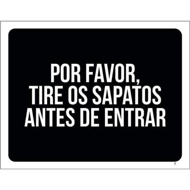 Imagem de Placa Decorativa - Por Favor Tire Os Sapatos Entrar 36X46