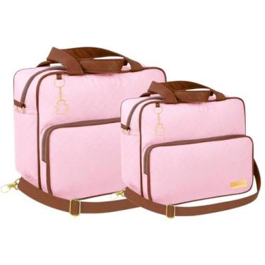 Imagem de Kit Bolsas Maternidade Dulini Baby Essencial, Rosa