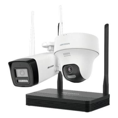 Imagem de Kit Cctv Ip Wi-fi Hikvision Nks422w02h Nvs 4ch Com 2 Câmera 2mp Easyli
