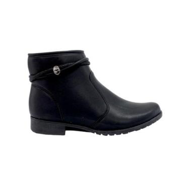 Imagem de Bota Cano Baixo Calce Fácil Feminina Dakota, Preto, Preto, 36