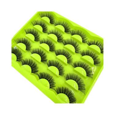 Imagem de Cílios Postiços De Visom Sintético 25MM, 10 Pares, Volumosos E Dramáti