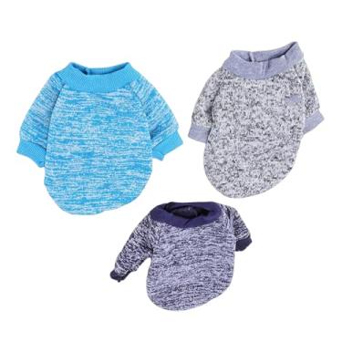 Imagem de HEEPDD Conjunto de 3 Peças de Suéteres para Cães Pequenos, Roupas para Filhotes de Cachorro, Roupas para Gatos de Estimação, para Clima Frio Com Design Fácil de Desligar, (M)