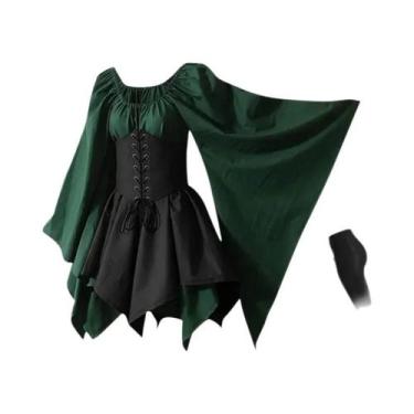 Imagem de Fantasia Medieval Europeia Feminina Com Corset E Saia Larga, Vestido I