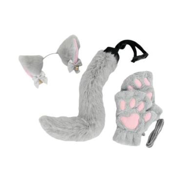 Imagem de Conjunto De Fantasia De Gato Para Meninas, Com Faixa Para Cabeça, Luva