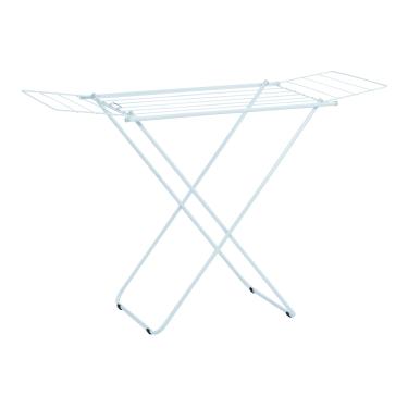 Imagem de Varal de Chão com Abas Dobrável Secador de Roupas Branco