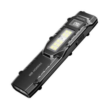 Imagem de Lanterna Tática Recarregável EDC Com LED De Duplo Interruptor, 8 Modos