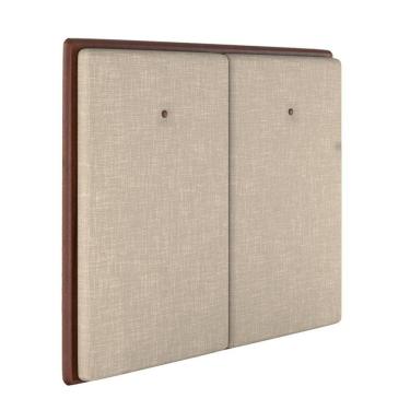 Imagem de Cabeceira Estofada Casal 140 Cm Coral Linho Bege