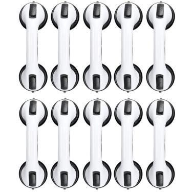 Imagem de Kit 10 Barra De Apoio Com Ventosa Suporte Sanitário Portátil Idosos Deficientes 29x10cm Banheiro Atacado Revenda