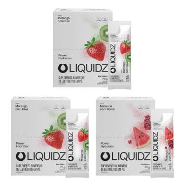 Imagem de LIQUIDZ® - Eletrólitos Zero Açúcares - Morango|Melancia - Kit 3 Caixas - 42 sachês-Unissex