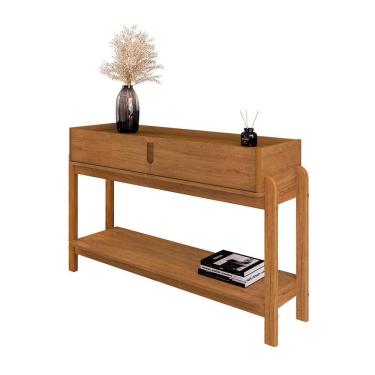 Imagem de Aparador Buffet Lizz Com 2 Gavetas E Pés De Madeira Maciça Cedro Cedro