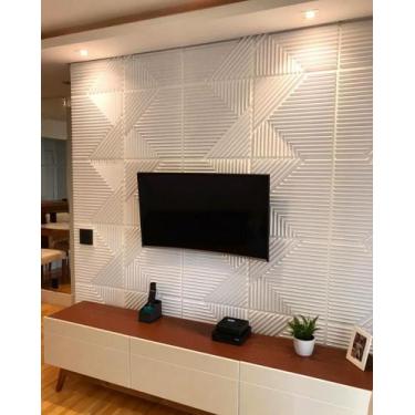 Imagem de Placa decorativa 3D Poliestireno Ripado - CASA3D DECORACOES