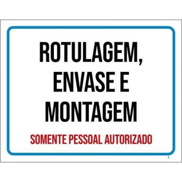 Imagem de Kit 10 Placa Acm Rotulagem Envase Montagem 18X23 - Sinalizo