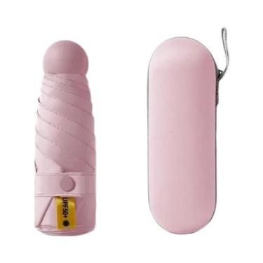 Imagem de Guarda-chuva Compacto De Bolso Com Proteção UV - Leve, Ideal Para Viag